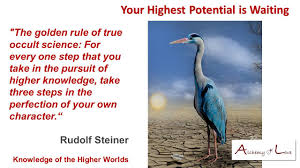 Symbolism Birds And Their Meanings For Every 1 Step U Take In Pursuit Of Higher Knowledge Take 3 In Perfection Of Own Character Rudolf Steiner Go Spiritual Growth Spirituality Rudolf Steiner