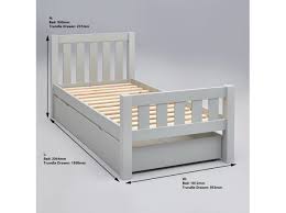 Top bed frames with trundle in 2019. Jubilee Single Bed In Surf White With Trundle Room To Grow
