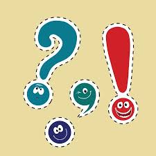 Also called an exclamatory interrogative or an emotional question. Set Of Funny Smiley Punctuation Pop Art Comic Illustration Dot Comma Question Mark Exclamation Point Color Label Sticker Tasmeemme Com