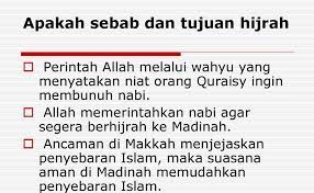 Sebab dan tujuan perang dalam islam. Sebab Dan Tujuan Hijrah