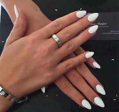 Oval Short Black Almond Shaped Nails 27 Stylish Short Almond Shaped Nails Design Ideas White Acrylic Nails Almond Nails Designs Fake Nails