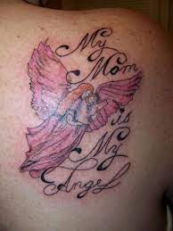 In Memory Of Mom Tattoos My Mom Is My Angel Tattoo Angel Tattoo Mom Tattoos Tattoos