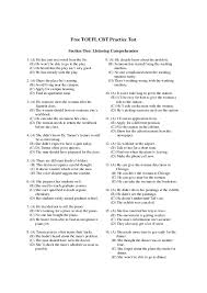 Free Toefl Cbt Practice Test Section One Listening Comprehension Lamgok Silitonga Academia Edu