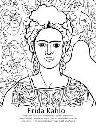 Combine the color and beauty of nature with a frida kahlo coloring page to create fun spring art inspired by the famous artists own work. Frida Kahlo Coloring Sheet Printable Pdf Download