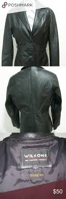 Wilsons Black Leather Jacket Leather Jacket Black Leather Jacket Blazer Fashion