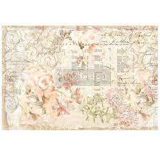 Made of mdf this piece comes with decopatch papers*, sequins, glue brush and special decoupage glue to stick and varnish. Floral Parchment Decoupage Tissue Paper Redesign With Prima Uk 19 X 30 Free P P Claire S Crafthouse