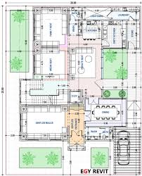 تصميم فيلا دور ارضي ٢٠ في ٢٥ على شارع واحد Free House Plans My House Plans Family House Plans