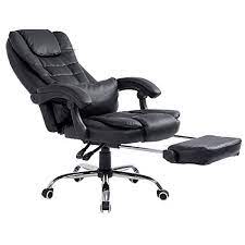 Cherry Tree Luxury Extra Padded High Back Reclining Faux Leather Relaxing Swivel Executive Chair With Footrest Tree Furniture Furniture Reclining Office Chair