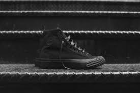 Men's sandlot center hi sneaker, black. Pf Flyers Todd Snyder Grounder Hi Triple Black Kith