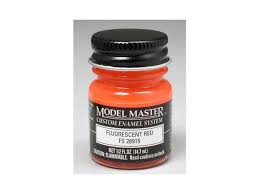 Testors Model Master Enamel Paint 1 2 Ounce Fs28915 Semi Gloss Flourescent Red 1775