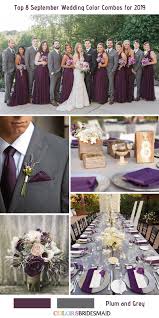 Top 8 September Wedding Color Combos For 2019 September Wedding Colors Purple Wedding Theme Plum Wedding Colors
