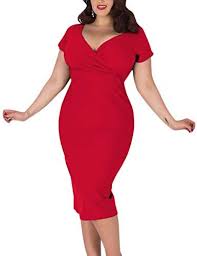 Muxxn Lady Fashion 50s Solid Color Ruched V Neck Special Https Www Amazon Com Dp B07m5bss5r Ref Cm Sw Fashion Womens Cocktail Dresses Red Cocktail Dress