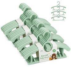 Anstore 20 Pack Plastic Baby Hangers, Extendable Nursery Hangers,Children  Coat Hangers with Space-Saving Stackable Hooks, Non-Slip Toddler Hangers  for Kids Children Clothes Dresses(Green) : Amazon.co.uk: Baby Products