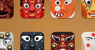 Korean Traditional Mask Icon Korean Traditional Traditional Korean