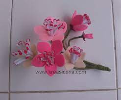 Kreasi ceria 29 august 2018. Membuat Bunga Sakura Dari Kain Flanel