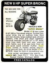 Bouncy Bronc 1971 Heald Vt 10 Super Bronc Mini Bike Mini Motorbike Low Rider Bike Bicycles