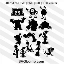 Download Monster Inc Characters Svg Cut File Svgbomb Com PSD Mockup Templates