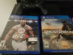 Used Ps4 With All Cords And Cables 2 Games Ufc 3 And Ghost Recon Wildlands 1 Controller Ps4 Ps4 Console Games