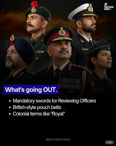 The Indian Army replaced the old British-style uniform with a new, modern bandi. 🇮🇳 This isn't just fabric; it's a symbol, a nod to India's rich heritage and a step toward a