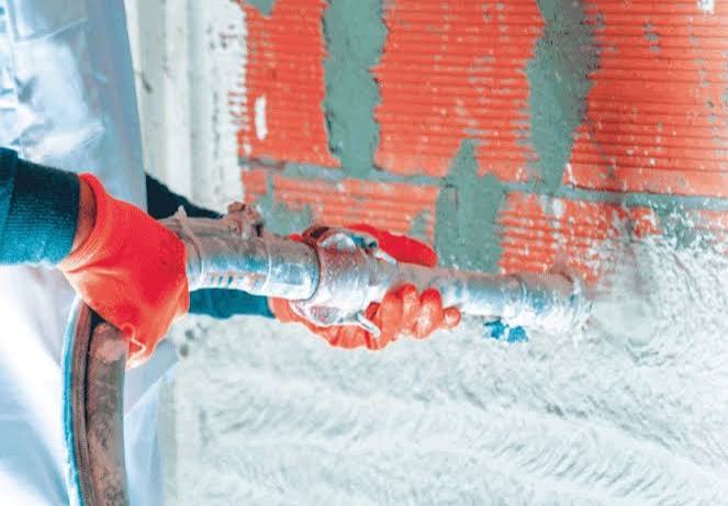 Façade enduit monocouche projeté — Travaux Peinture Maroc