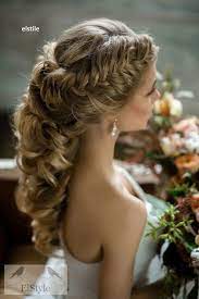 French Braided Long Wedding Hairstyle Www Deerpearlflow Brudfrisyrer Brudhar Harlangd