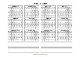Free printable calendars offer greater flexibility while scheduling your most important and regular tasks. Printable Yearly Calendar 2020 Free Calendar Template Com
