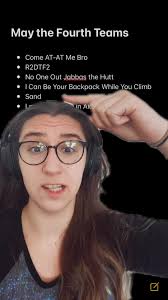 The best #StarWars team names that came out of #MayTheFourth quizzes. Next  year, I better see more Seagulls jokes. #greenscreen