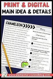 Main Idea And Supporting Details Passages Print Digital Distance Learning High Interest Reading Passages Elementary Education Activities High Interest Reading