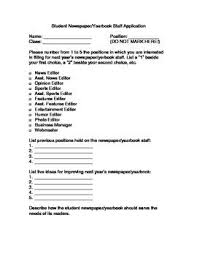 Journalism Staff Application Position Descriptions For Newspaper And Yearbook Yearbook Class Yearbook Staff Yearbook