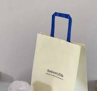 OEM Greeting Meals Coffee Packing Handle Packaging Custom Logo Printed Shopping Handbag Kraft Paper Cardboard Wrapping Gift Container Box Carrier Bag