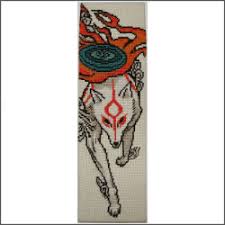 10 geeky pop culture cross stitch patterns. Free Okami Bookmark Cross Stitch Pattern Lord Libidan