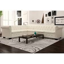 Free white glove delivery with mattresses starting at $699, excludes floor samples. Vidaxl Chesterfield Corner Sofa 6 Seater White Faux Leather Overstock 31414579