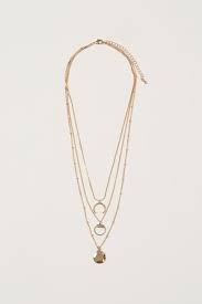 Collar De Tres Vueltas Dorado Mujer H M Es Necklace Metal Necklaces Gold Necklace