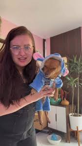 He can talk! #liloandstitch #stich #halloween #dogcostume #dog  #dogsoftiktok #adoptdontshop #smilingdog #jasper #halloween2022 #costume  #rescuedog