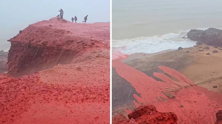 Beach turns bright red in Iran: 5 things about bizarre 'blood rain'  phenomenon that stunned internet | Trending