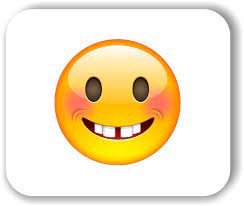 Strichgesicht - Emoticon - Lachendes Gesicht mit roten Wangen | Folien  Fischer Shop