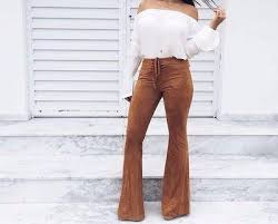Calça Social Preta Boca De Sino Calca Flare Suede Looks Com Calca Flare Ideias Fashion Calca Flare