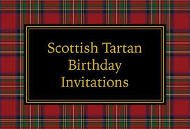Scottish Tartan Birthday Invitations Party Invite Design Birthday Invitations Fun Party Themes