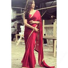 Maroon color saree most embellished with tusar silk, silk and chanderi fabric. Buy Dark Maroon Silk Saree With Silk Blouse Online Sarv01409 Andaaz Fashion