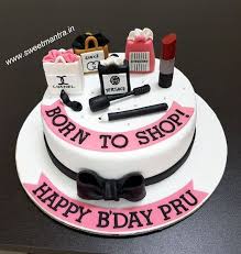 Adult's birthday cakes are much simpler looking and the range of. Born To Shop Shopoholic Theme Customized Fondant Cake For Girlfriend S Birthday At Pune Cake Cake Delivery Make Up Cake