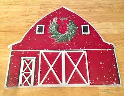 Christmas Red Barn Metal Sign Farmhouse Sign Wreath Etsy Red Barn Wreath Decor Red Christmas