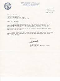 Bethesda Naval Donor Appreciation Letter Temple Massager Appreciation Letter Lettering Department Of The Navy