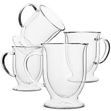 Liuruiyu glass coffee mugs 16 oz(500 ml) set of 2 double wall clear coffee cappuccino cups with handles, large size tea mugs for beverages,latte,beer,espresso coffee mug birthday gifts. Top 10 Best Large Glass Coffee Mugs 2020 Bestgamingpro