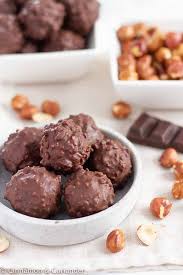Healthy Homemade Ferrero Rocher Balls Vegan Refined Sugar Free Recipe Hazelnut Dessert Homemade Chocolate Food