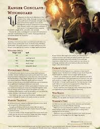 Witchguard Conclave A Ranger Subclass Sworn And Bonded To Protect One Caster With His Life E G The Warders To Aes Sedai Unearthedarcana