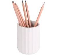 Amazon.com : YOSCO Silicone Pencil Holder Round Pen Cup for Desk Cute  Office Desktop Stationery Organizer Makeup Brush Holder (White) : Office ...