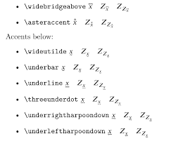 Math Mode Accents Tex Latex Stack Exchange