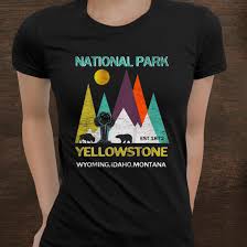 Yellowstone national park t shirts. Yellowstone Wyoming Us National Park Tee Family Vacation Shirt