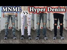 Destroyed Jeans Comparison Hyper Denim Vs Mnml La Youtube