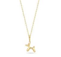 14k Gold 3D Balloon Puppy Dog Pendant Necklace